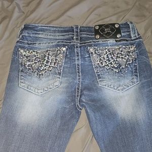 MISS ME Signature Capri, 29, dark denim